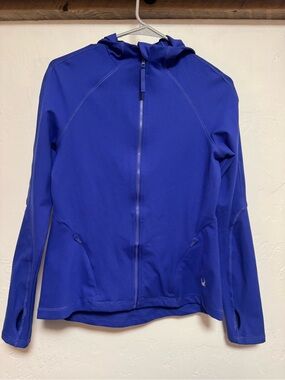 Spyder Women's Royal Blue Full-Zip Hooded Utility Jacket